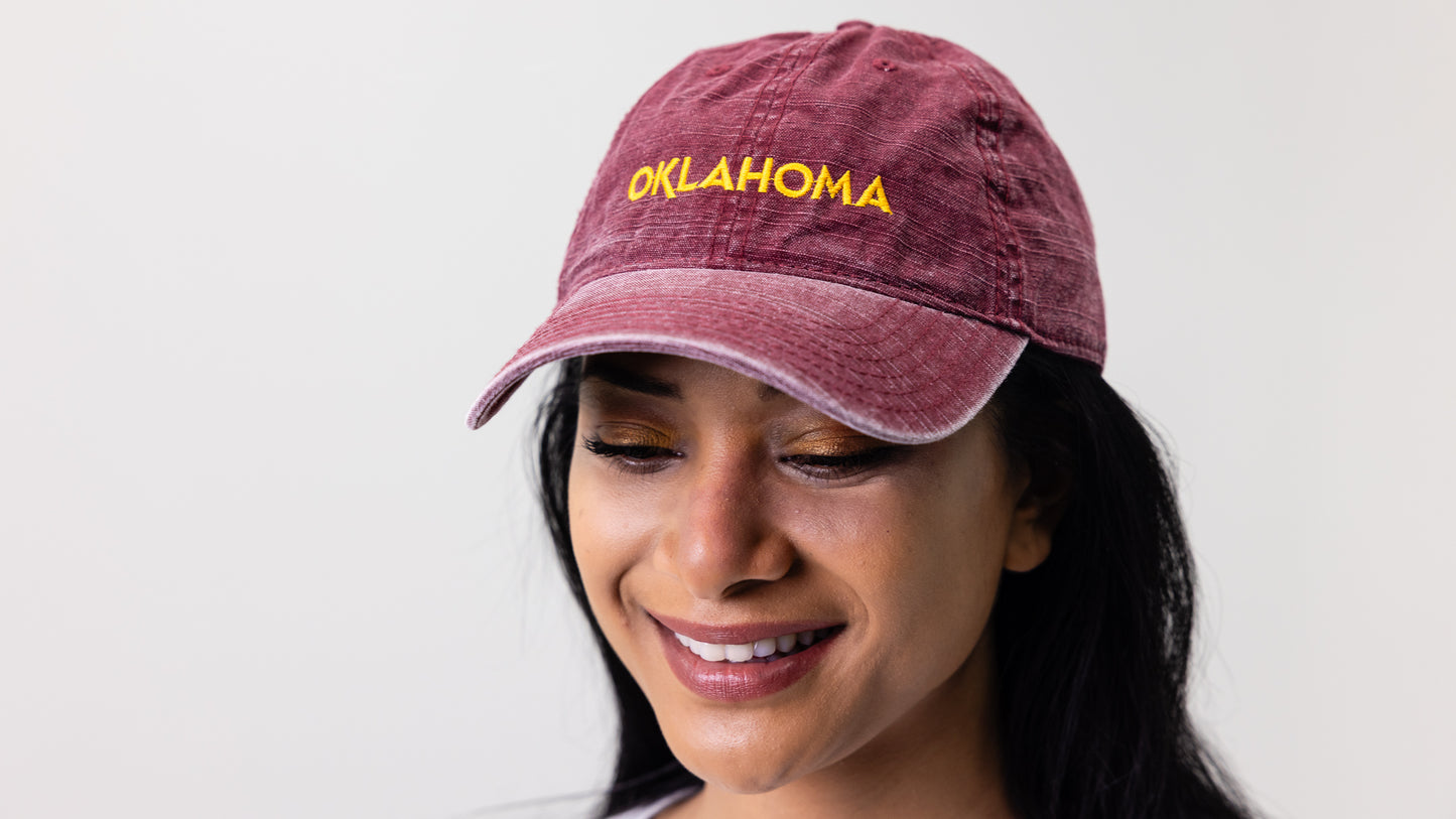 Oklahoma Wordmark Hat Forest