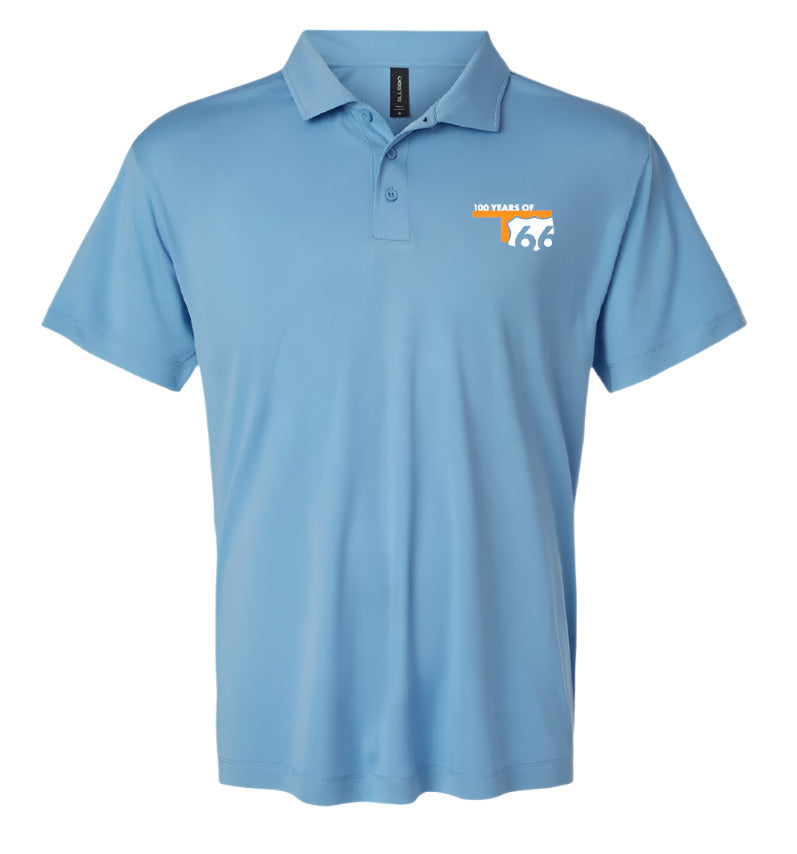 Men's Route 66 Centennial Performance Polo Carolina Blue