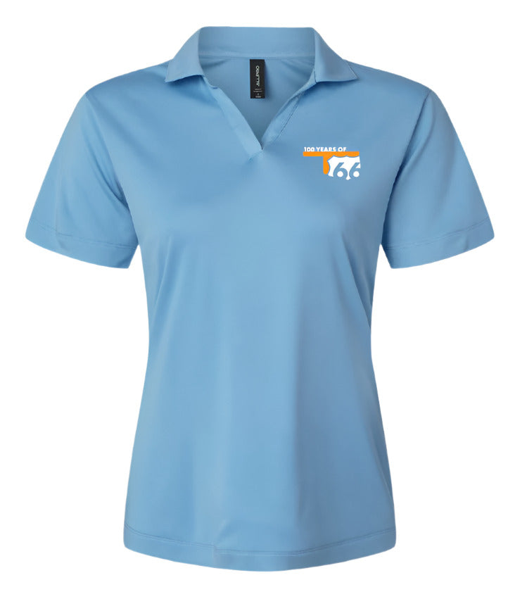 Women's Route 66 Centennial Performance Polo Carolina Blue