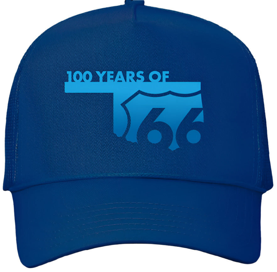 Five-Panel Route 66 Centennial Trucker Hat Royal