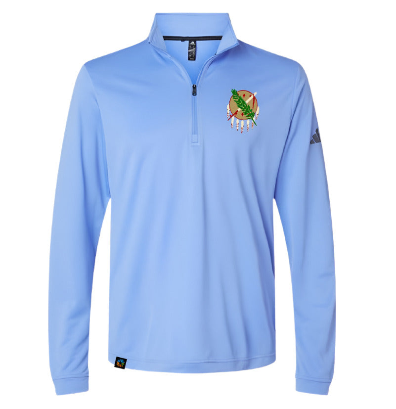 Oklahoma Flag Collection Quarter-Zip Pullover Blue Fusion