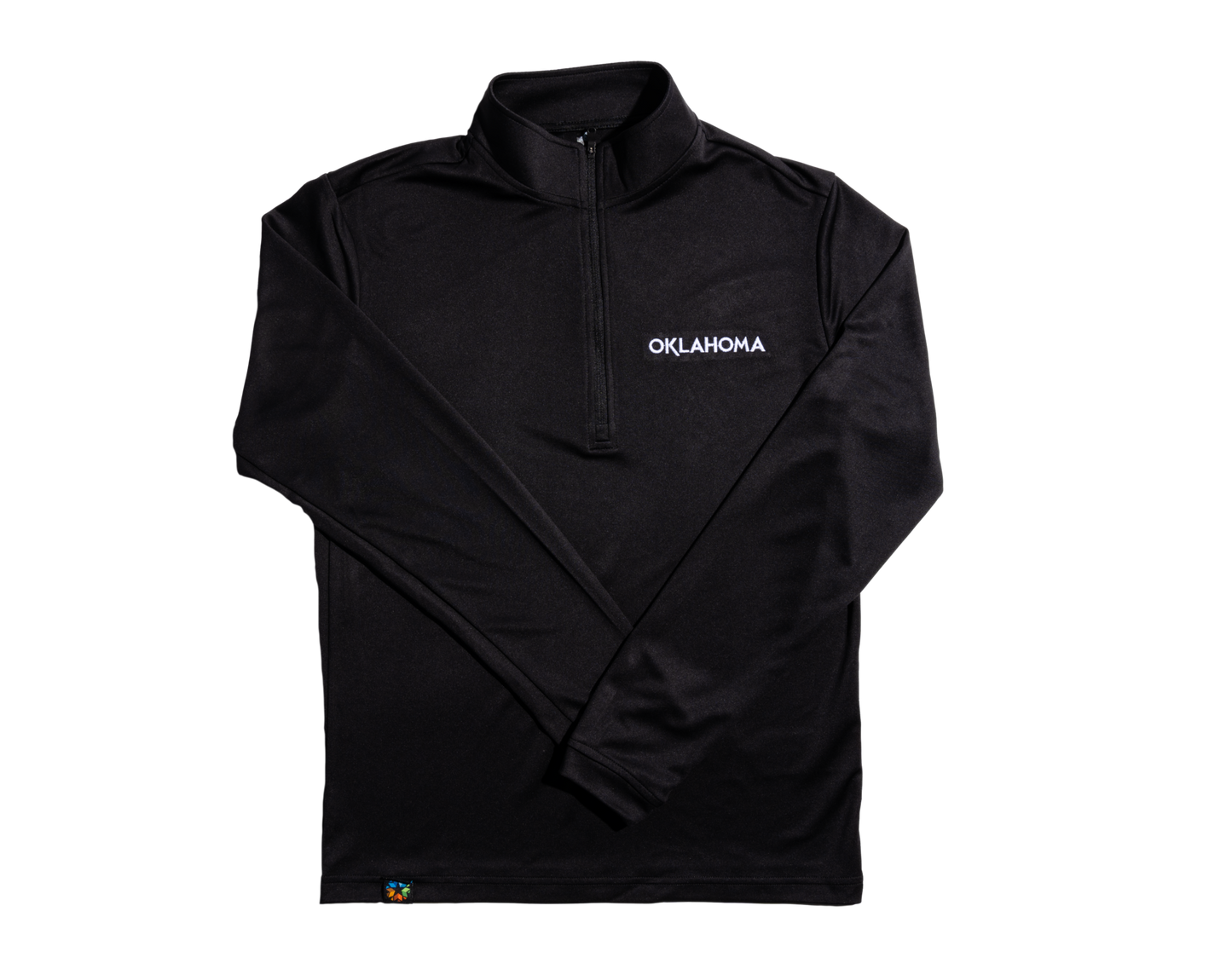 Oklahoma Wordmark Adidas Lightweight Quarter-Zip Black