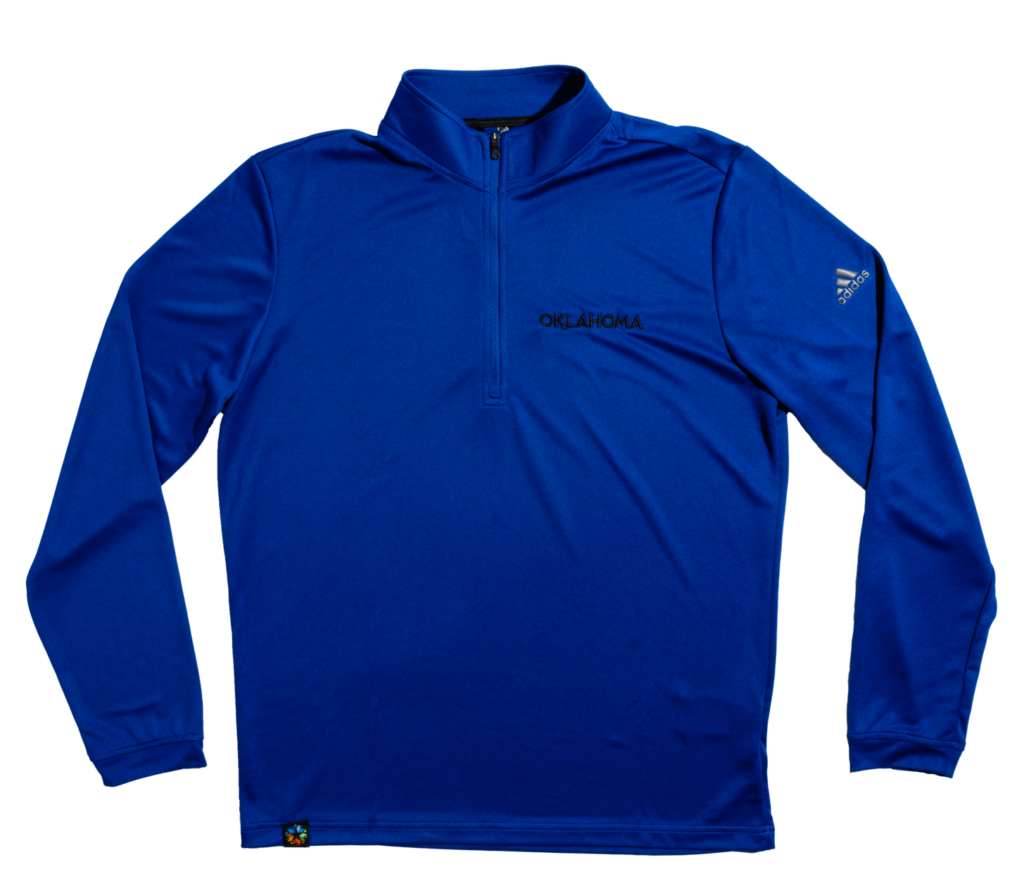 Oklahoma Wordmark Adidas Lightweight Quarter-Zip Blue
