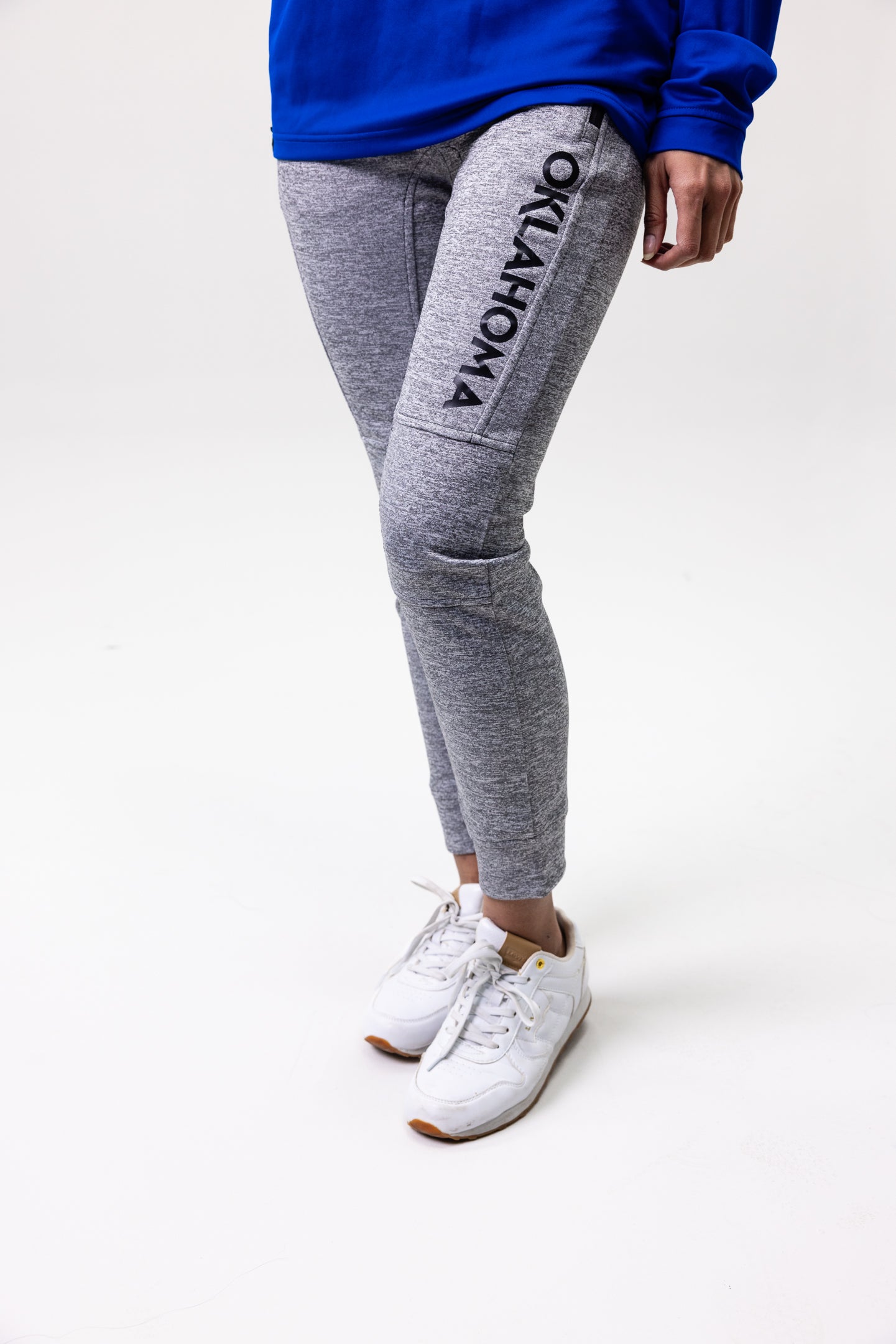 Oklahoma Wordmark Fleece Joggers Grey