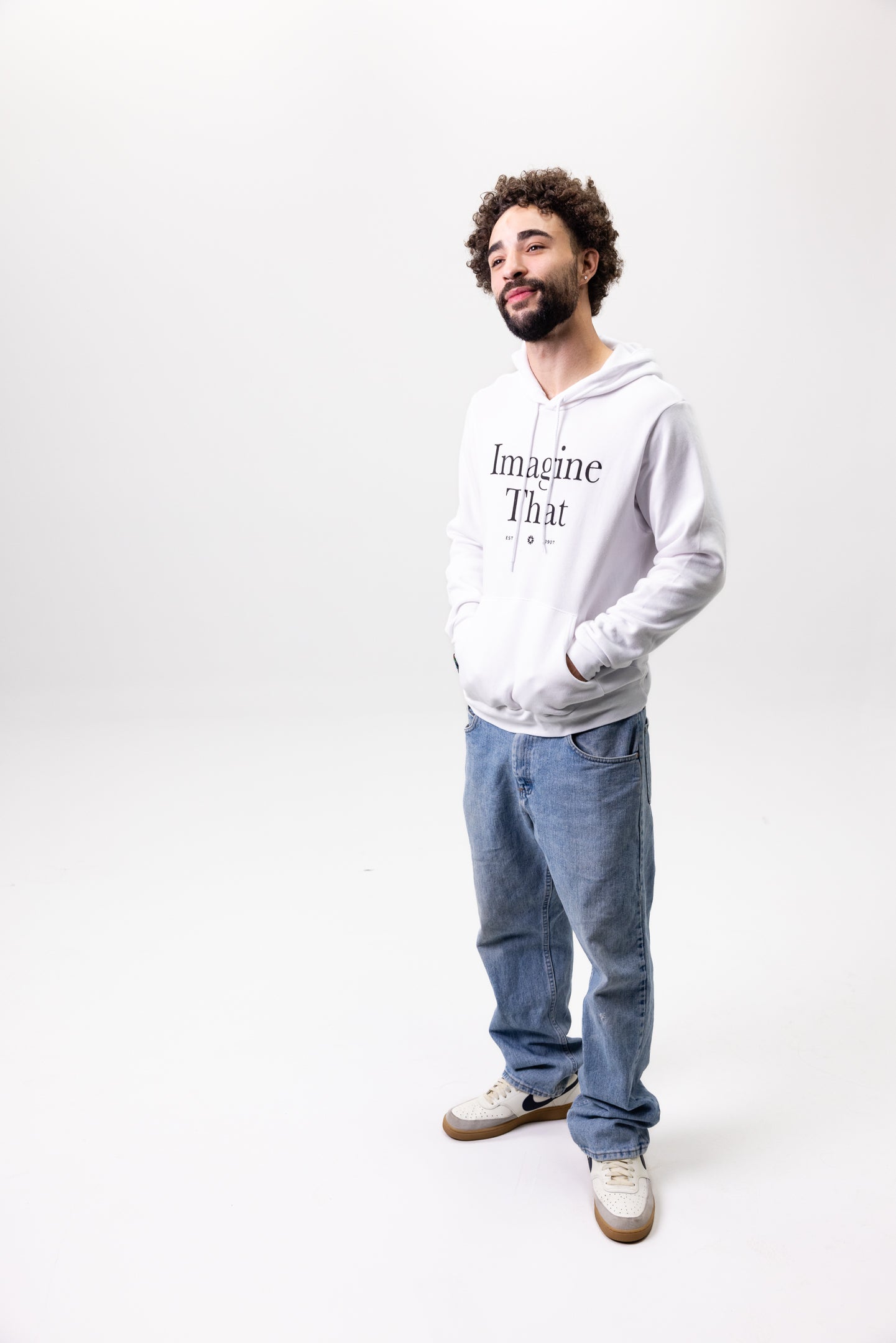 "Imagine That" Oklahoma Est. Fleece Hoodie Model