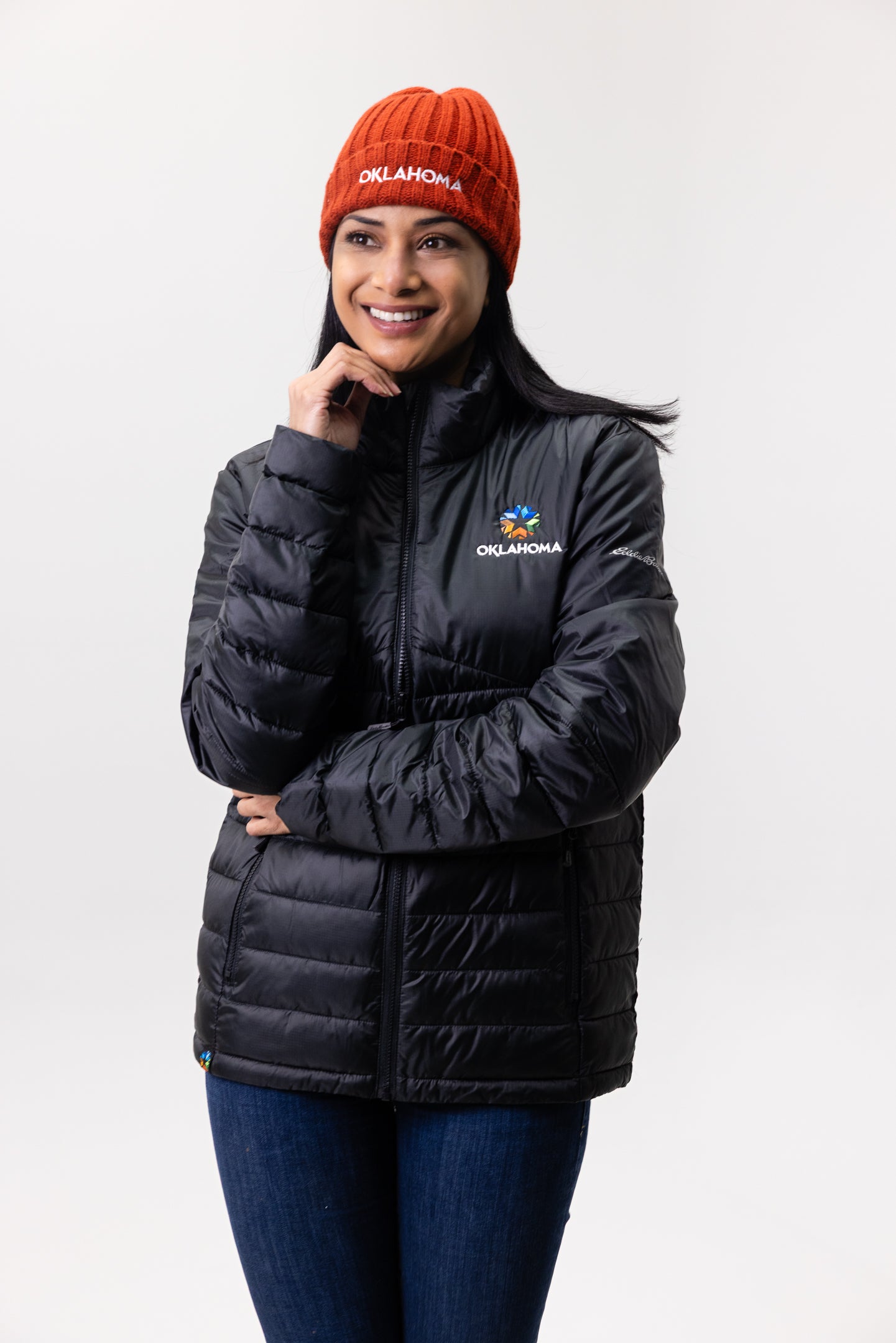 Oklahoma Logo Eddie Bauer Quilted Jacket