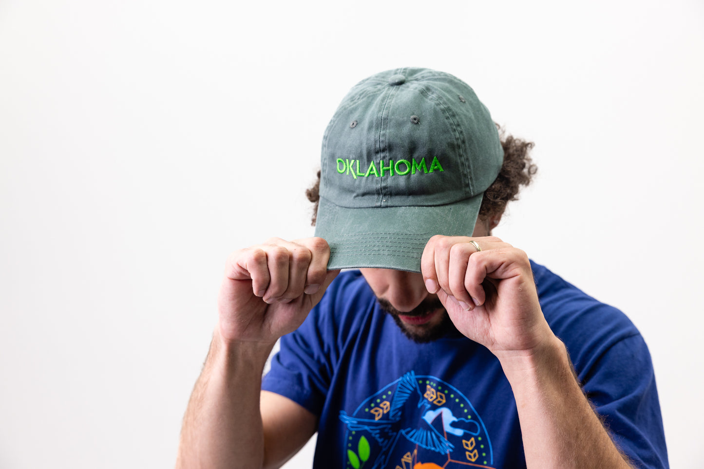 Oklahoma Wordmark Hat Forest