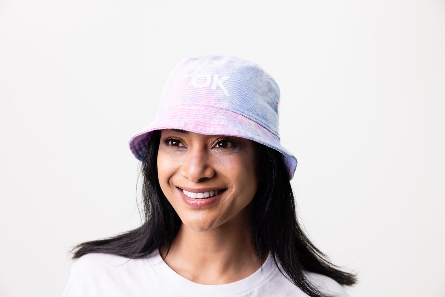 Tie-Dyed OK Scissortail Bucket Hat Cotton Candy