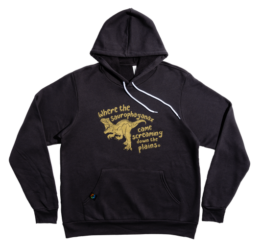 Saurophaganax Oklahoma Dinosaur Fleece Hoodie