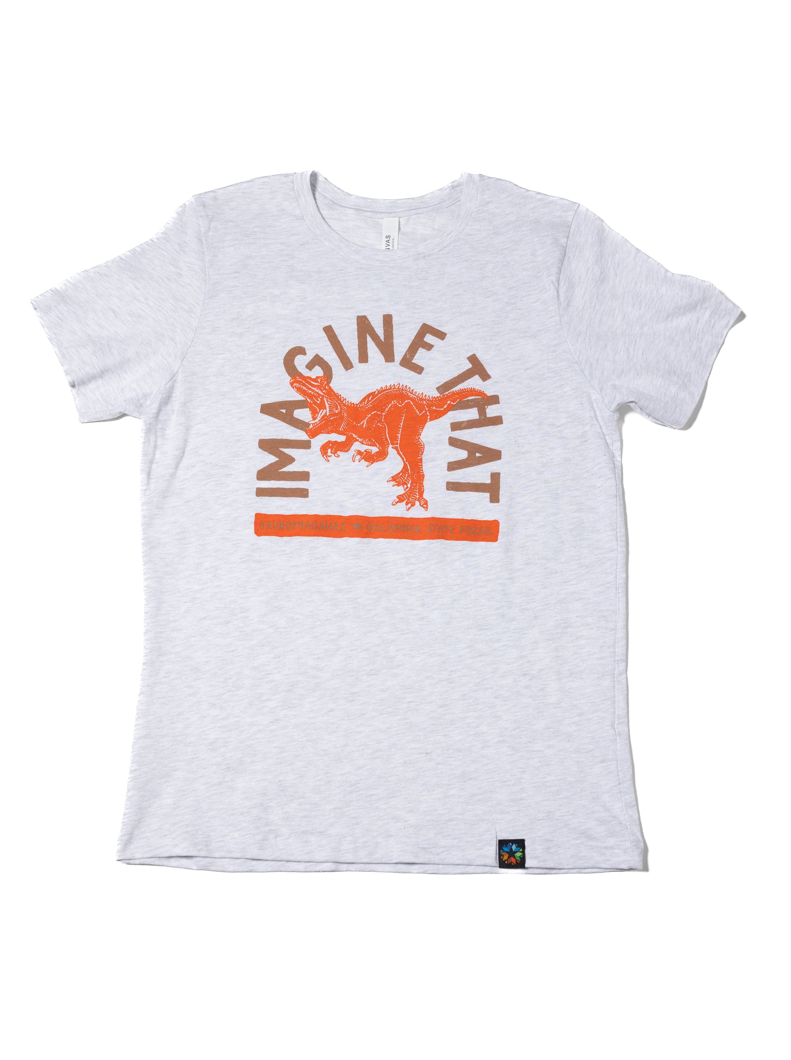 Imagine That Oklahoma Dino T-Shirt Ash