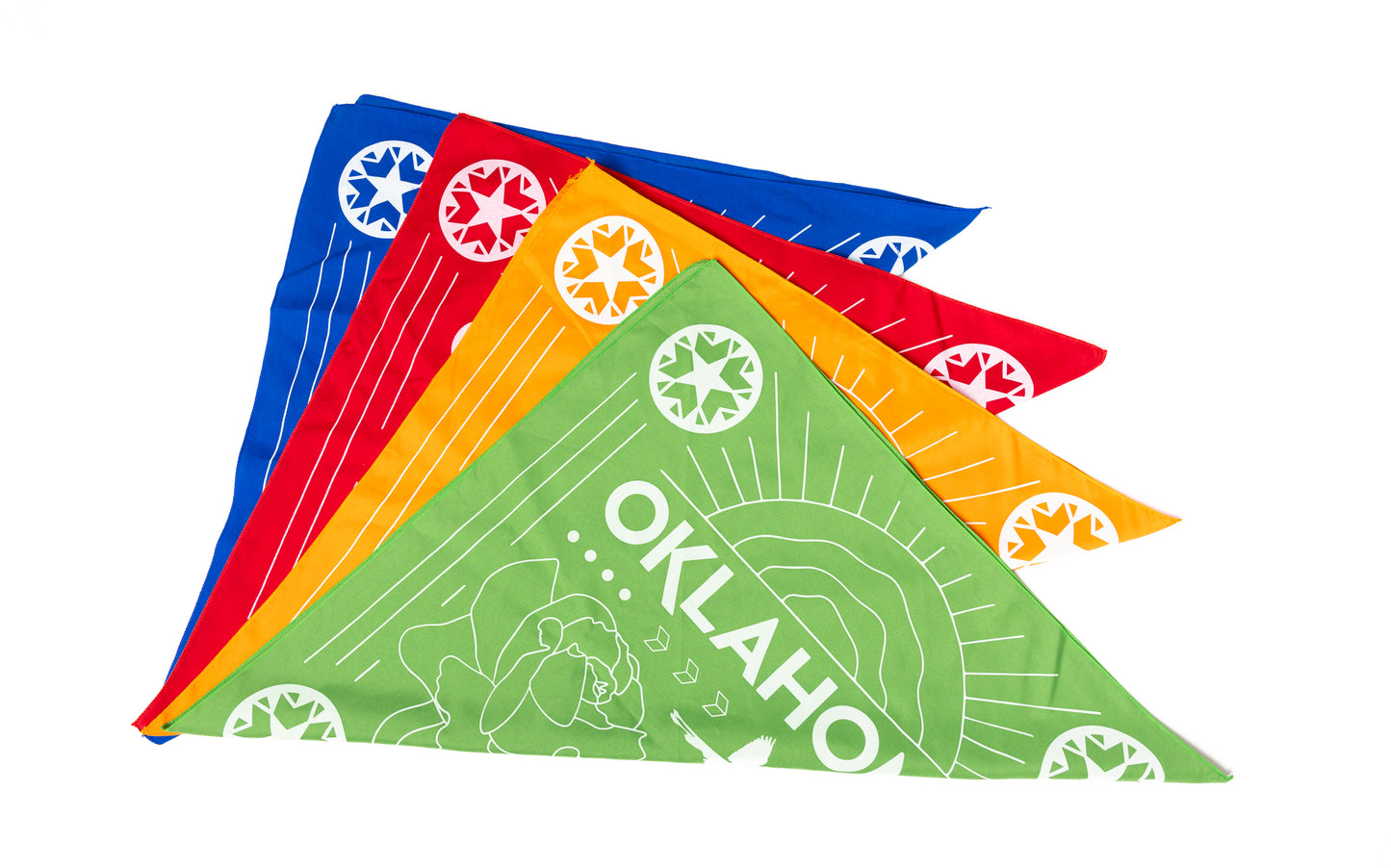 Multicolor Oklahoma Symbols Bandana