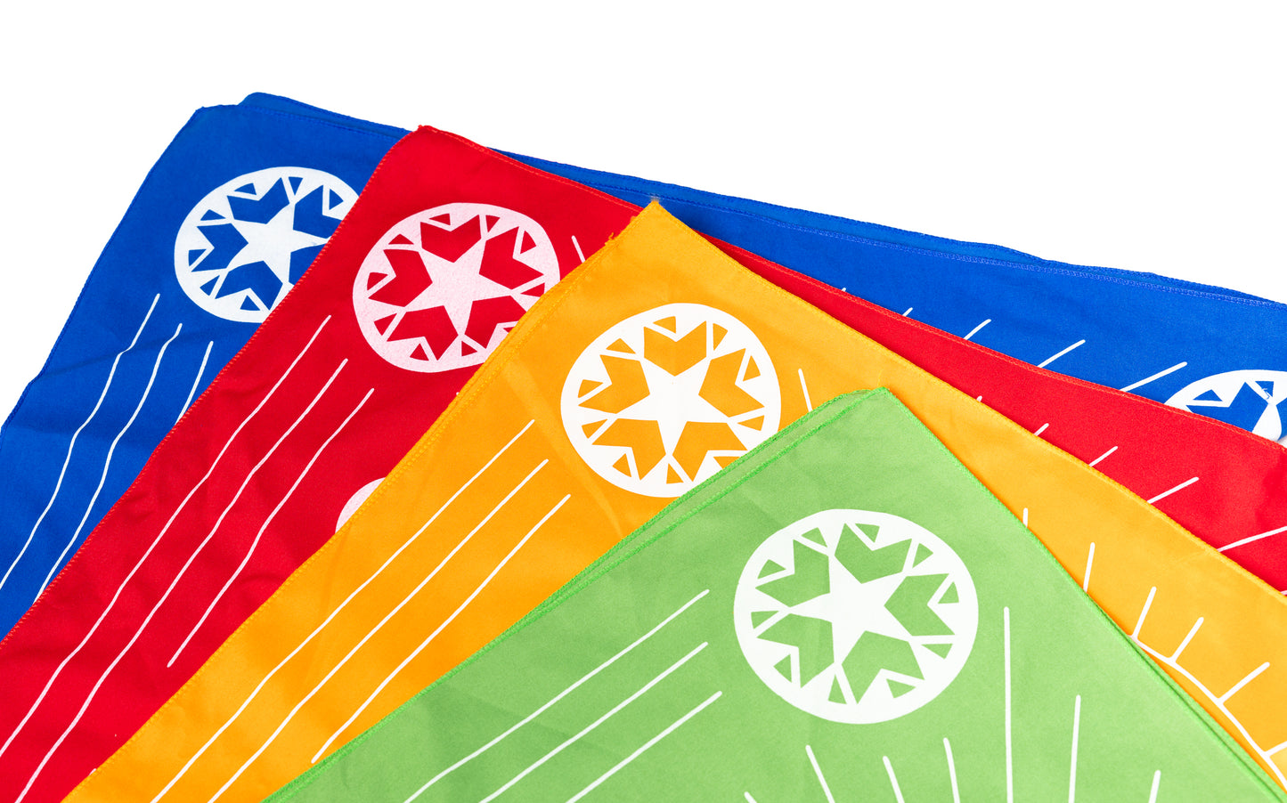 Multicolor top corner Oklahoma Symbols Bandana