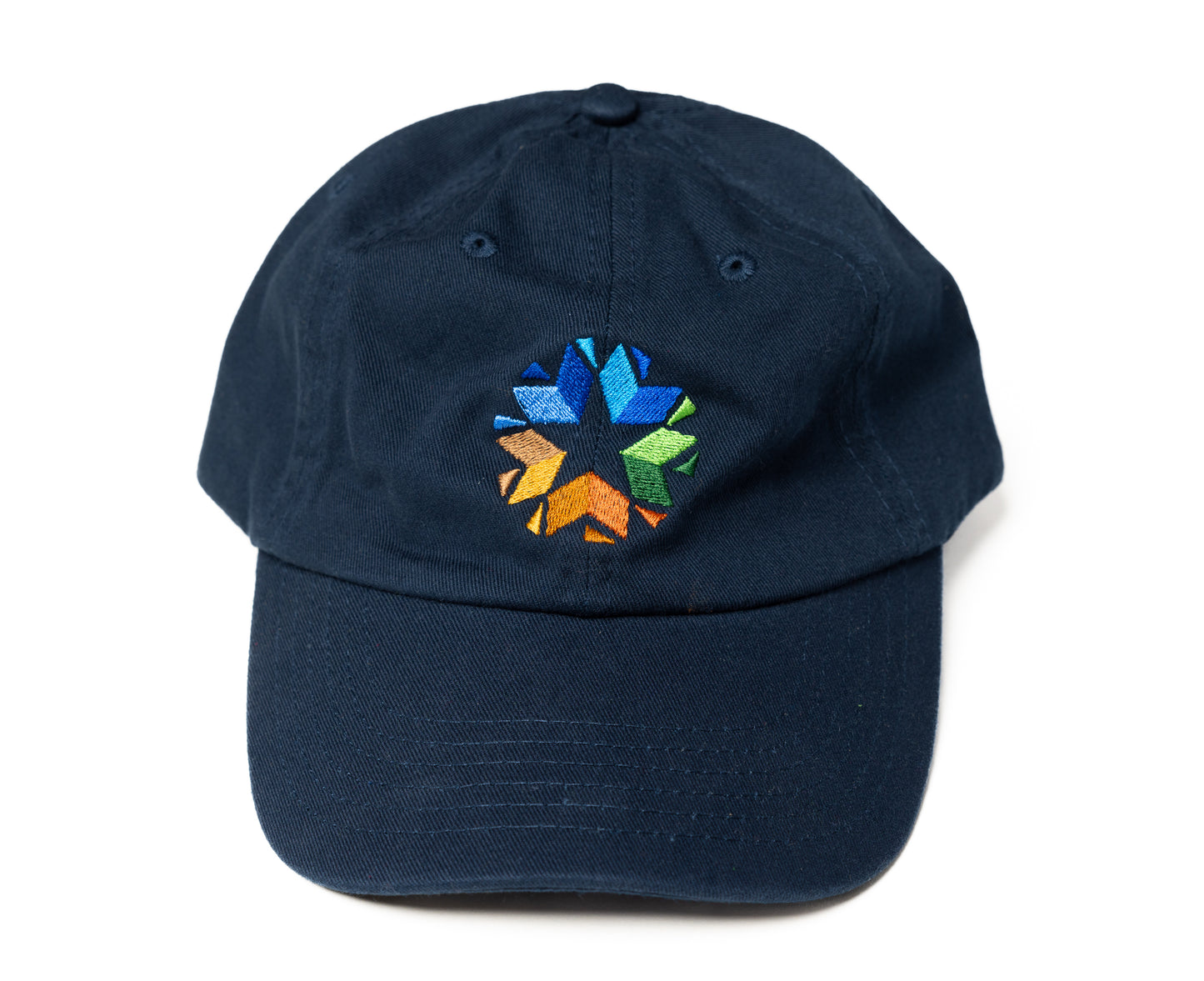 Front Navy Oklahoma State Logo Dad Hat