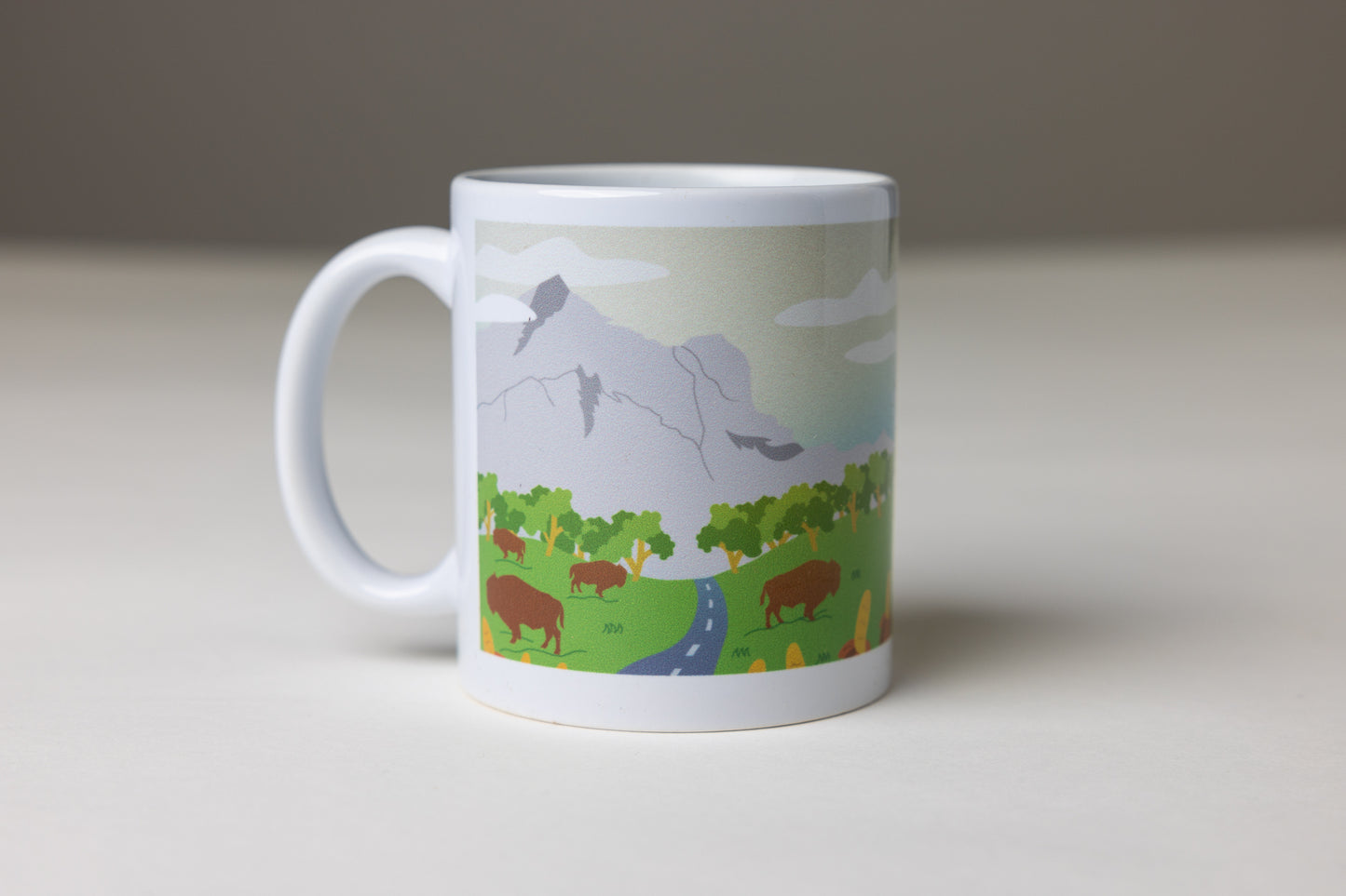 Back Oklahoma Bison Brew Prairie Mug