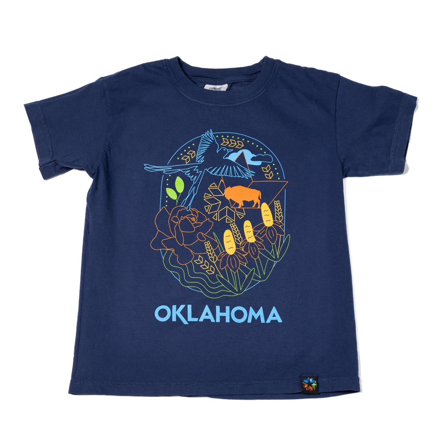 Oklahoma Symbols Design T-Shirt Youth