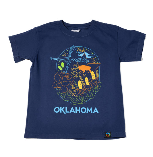 Oklahoma Symbols Design T-Shirt Youth