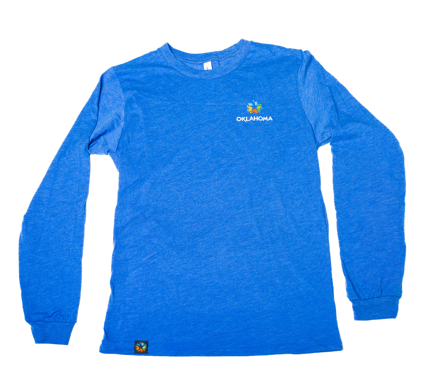 Oklahoma Wordmark Tri Blend Long Sleeve T-shirt