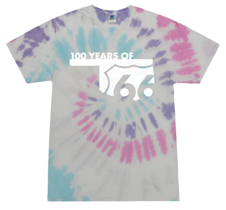 Tie Dyed Route 66 Centennial Tee Acadia