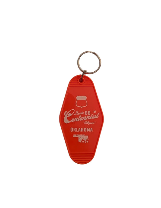 Route 66 Centennial Hotel Keychain