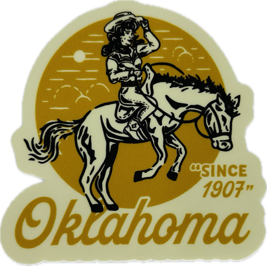 Oklahoma Cowgirl Sticker