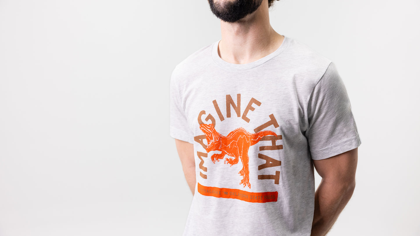 Imagine That Oklahoma Dino T-Shirt Ash