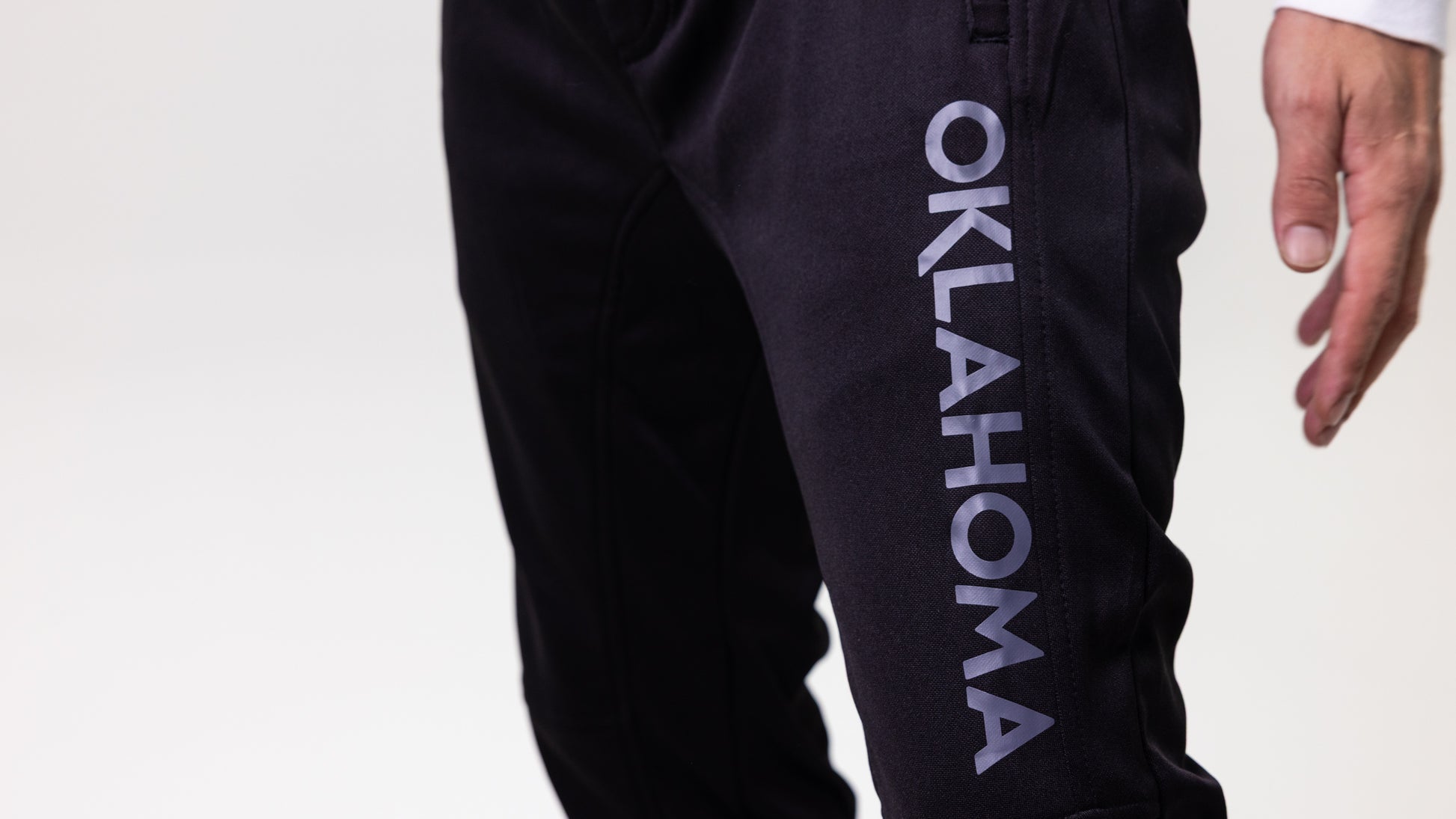 Oklahoma Wordmark Fleece Joggers Grey