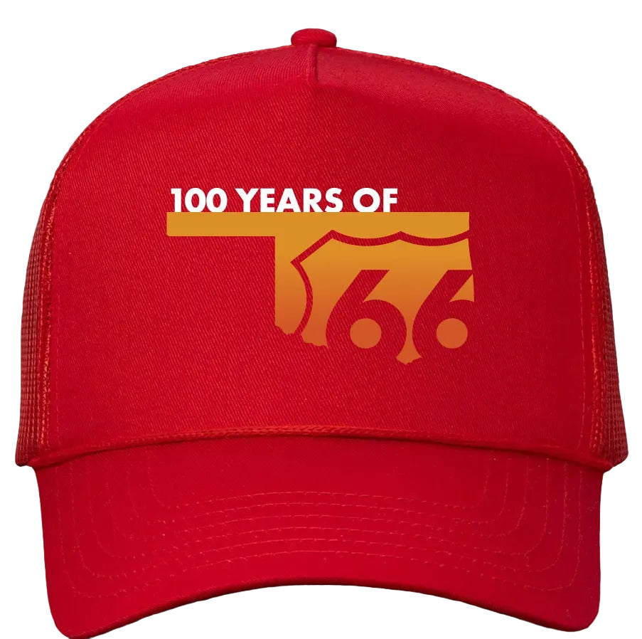Route 66 Centennial Trucker Hat Red