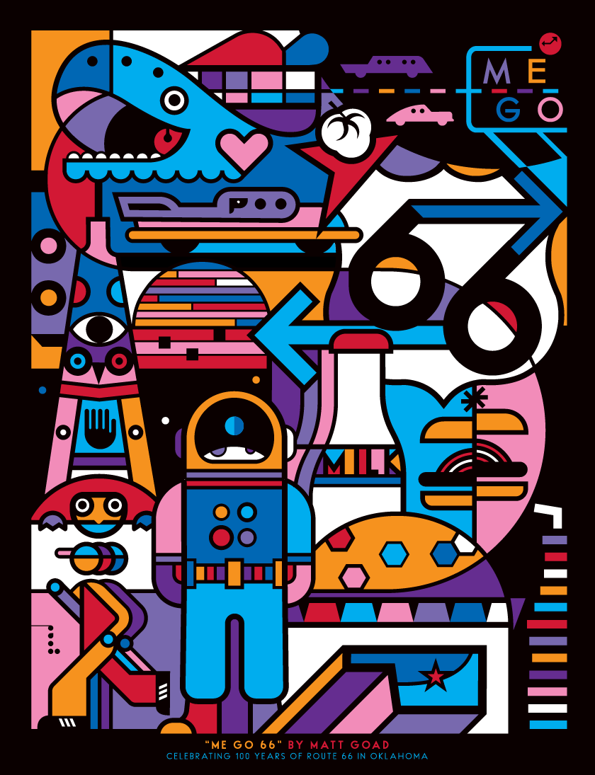 Matt Goad Route 66 Stickers