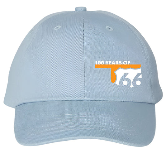 Classic Route 66 Centennial Dad Hat Baby Blue