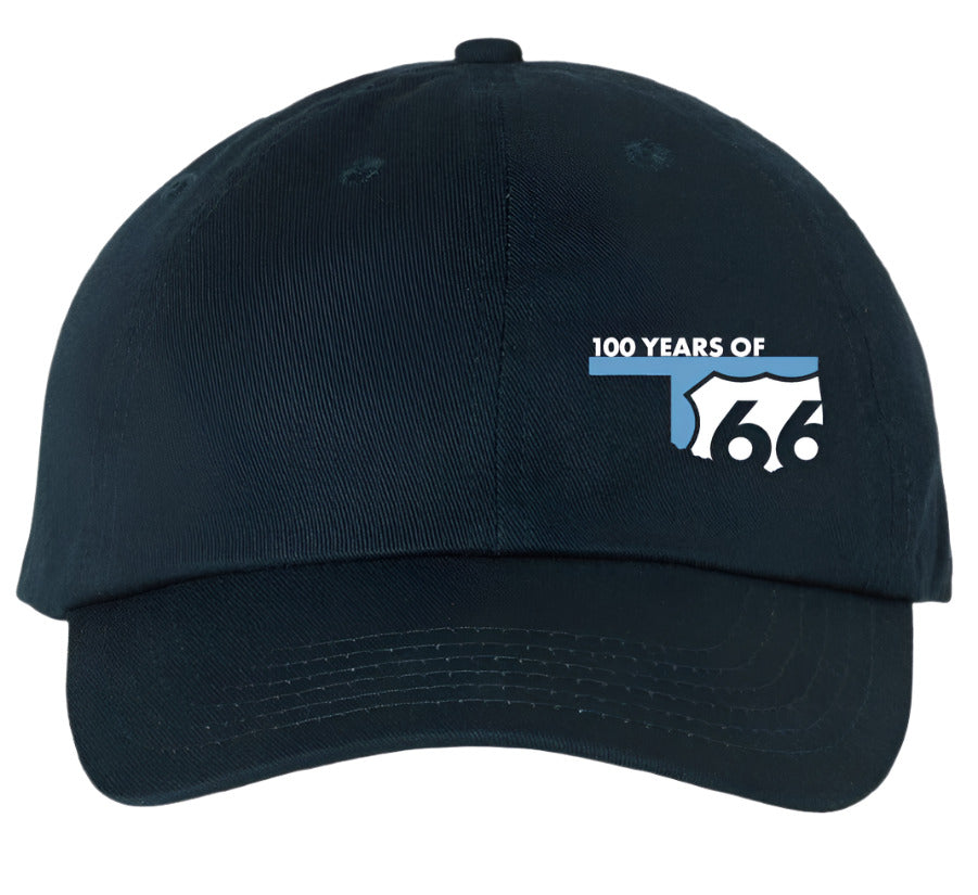 Classic Route 66 Centennial Dad Hat Navy