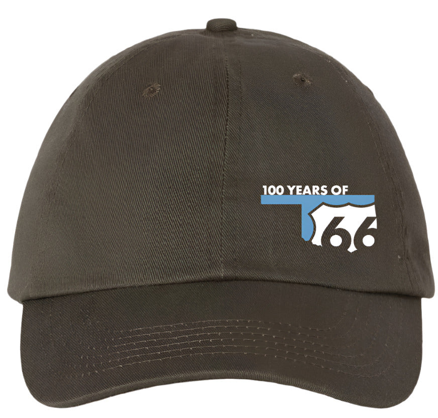 Classic Route 66 Centennial Dad Hat Olive