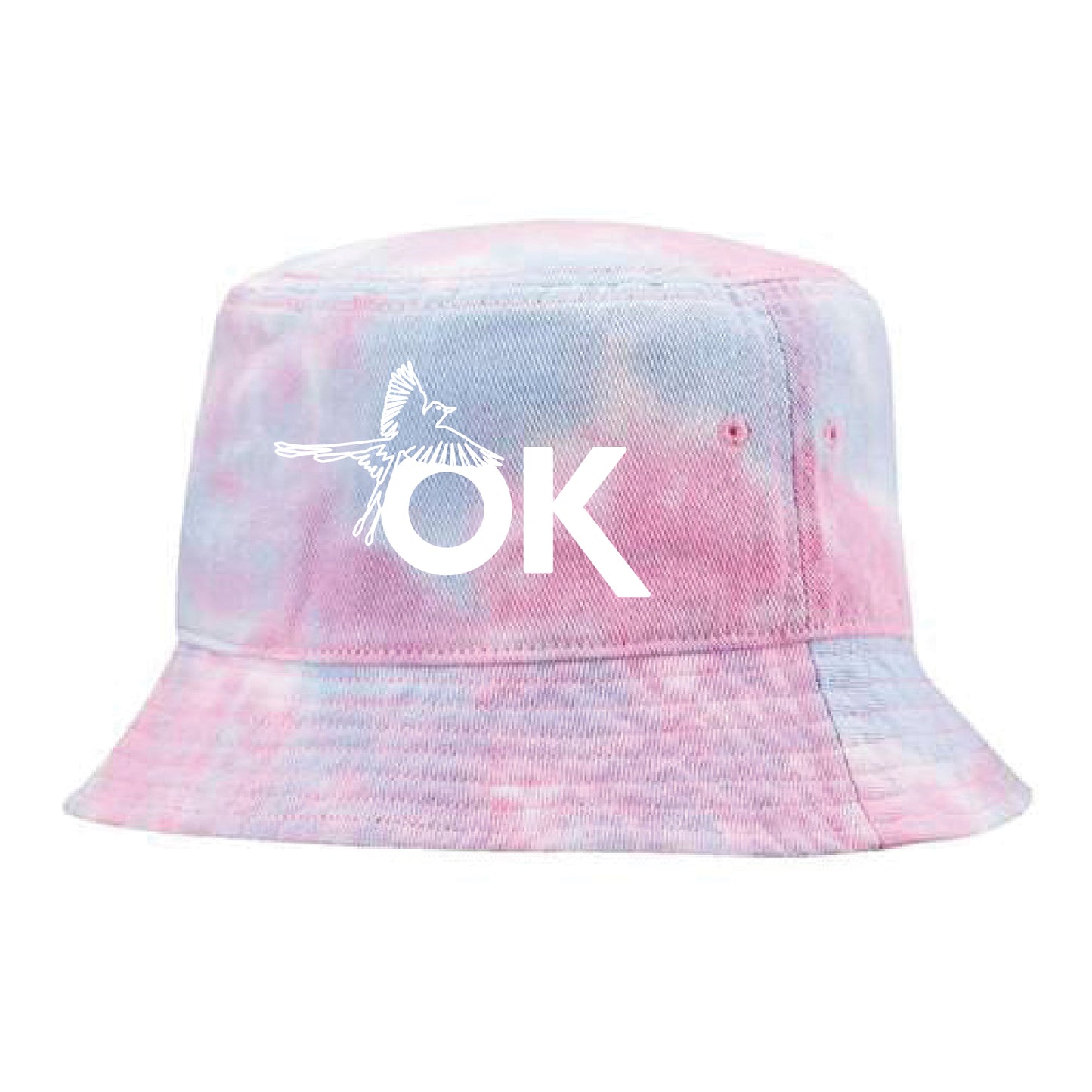 Tie-Dyed OK Scissortail Bucket Hat