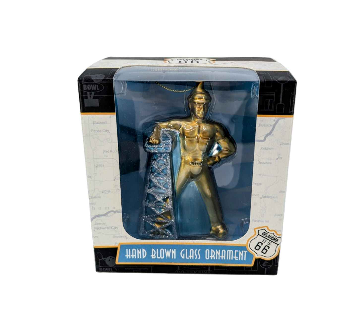 Route 66 Tulsa Driller Ornament in Box