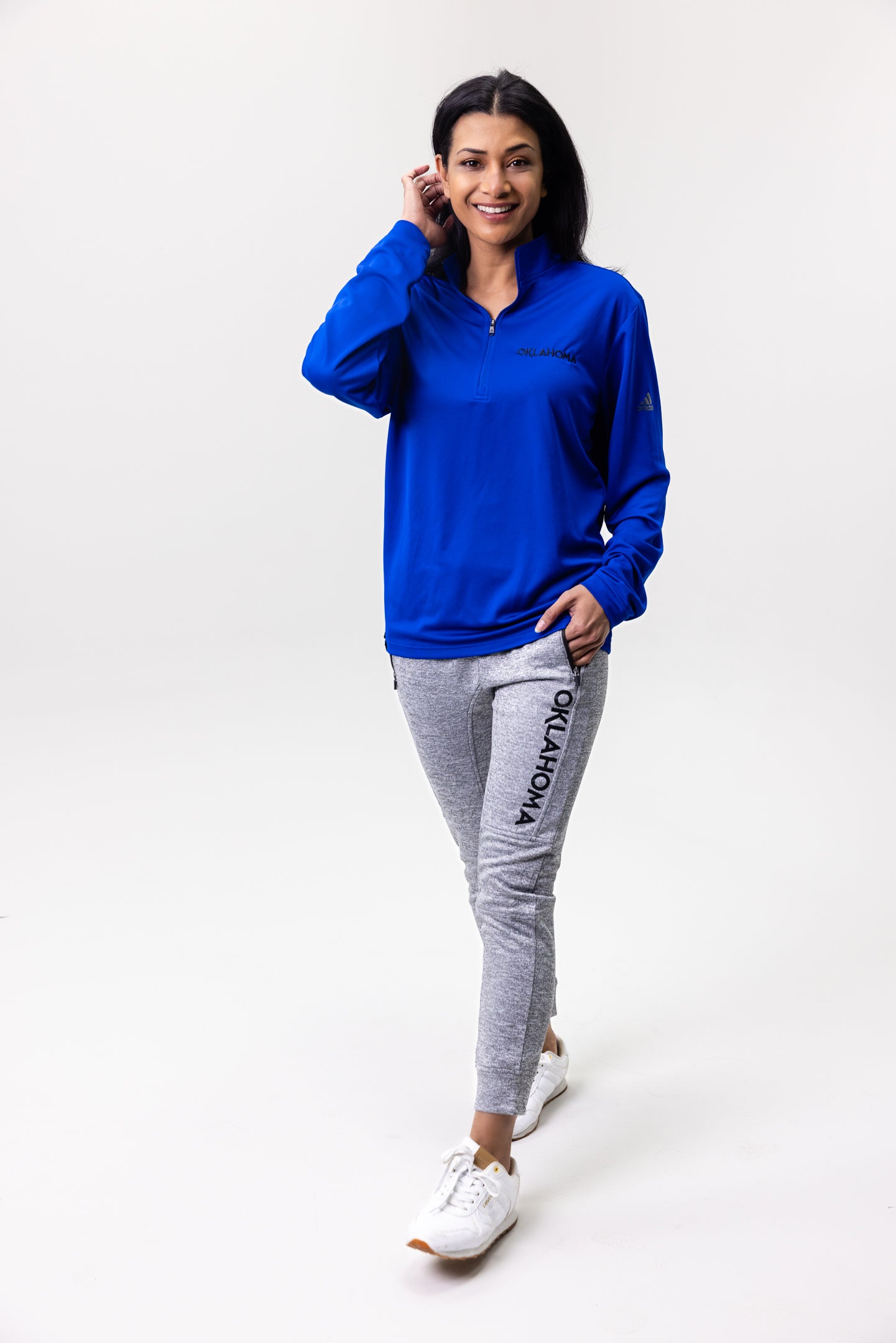 Oklahoma Wordmark Fleece Joggers Grey