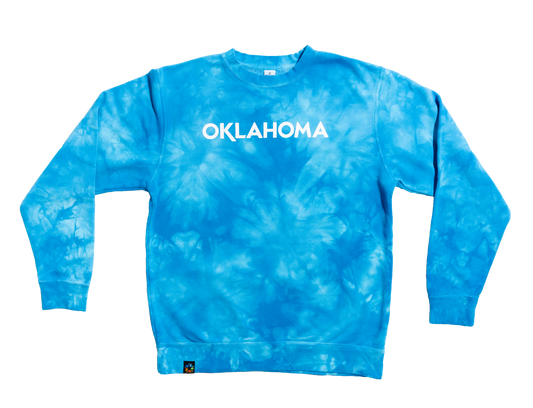 Oklahoma Wordmark Tie-Dye Sweatshirt