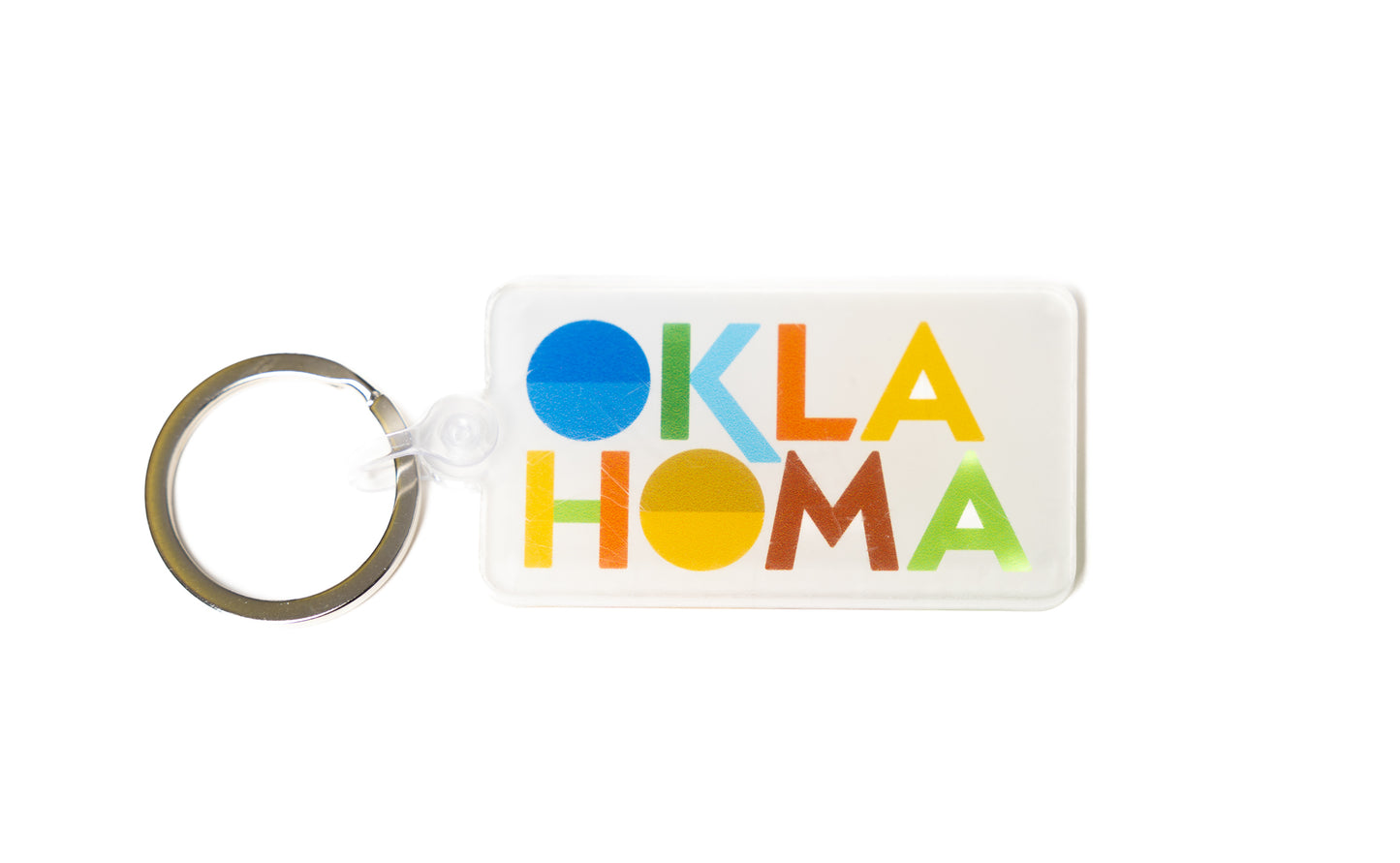 Oklahoma Stacked Keychain